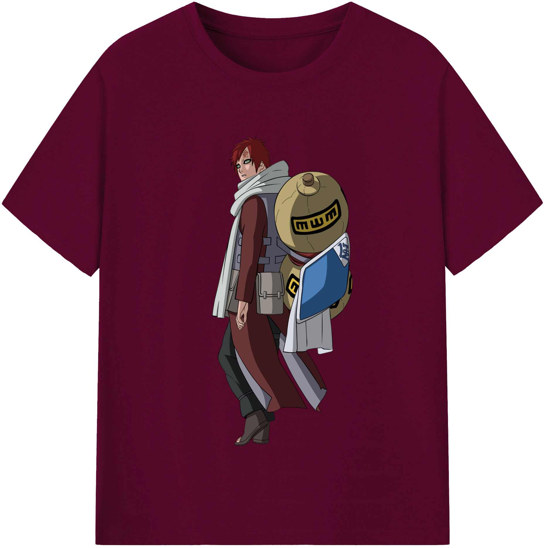 （画像用） NARUTO -ナルト- ガアラ Gaara レディースカジュアルプリントTシャツ（綿100％）